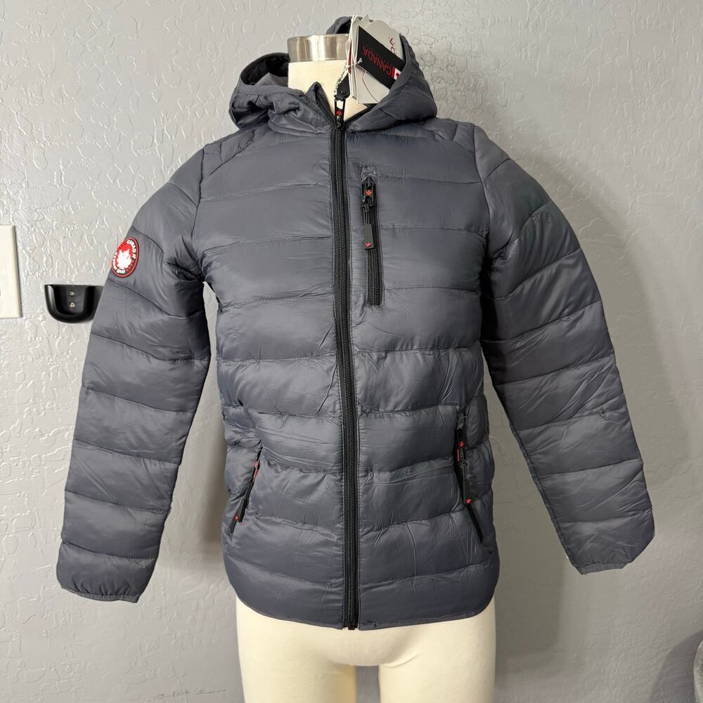Canada Weather Gear Puffer Jacket For Boys Lightweight Packable grey, M (10/12)